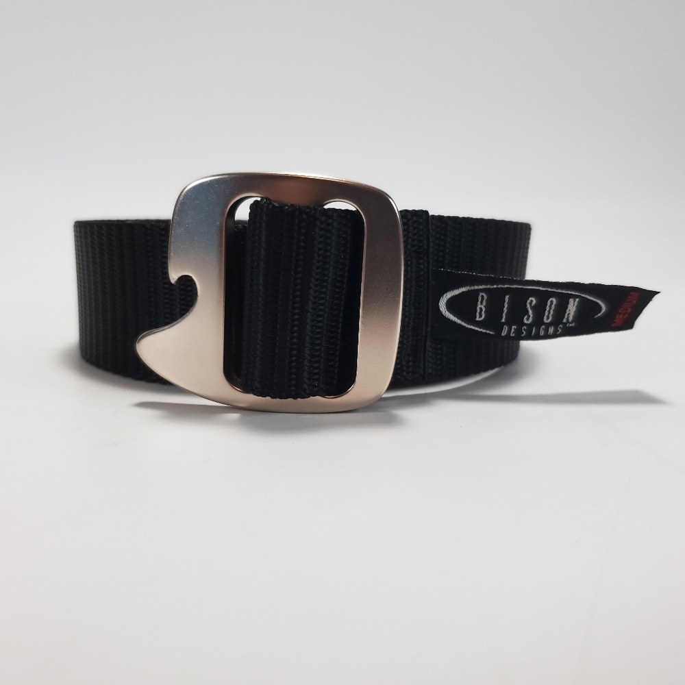 Bison Designs 38mm Tap Cap Gunmetal Buckle Belt